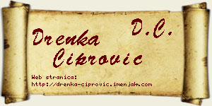 Drenka Ćiprović vizit kartica